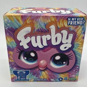 Hasbro Furby Interactive Talking Plush Toy Rainbow Tie-Dye Electronic Pet Kids